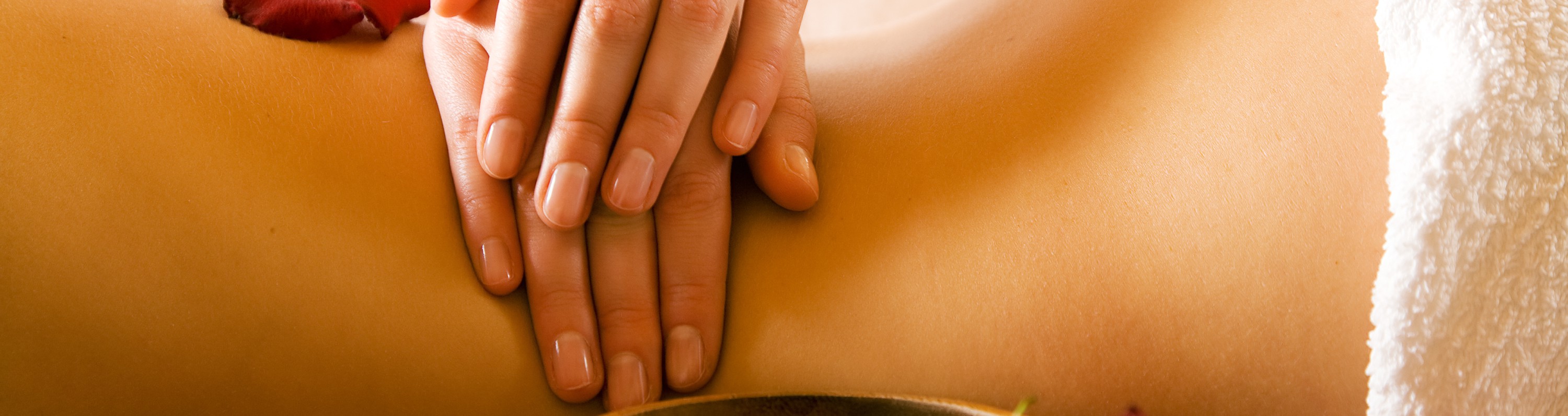 Massage Lomi Lomi Entspannung Relaxen Rückenmassage mit Rosenblättern Wellness